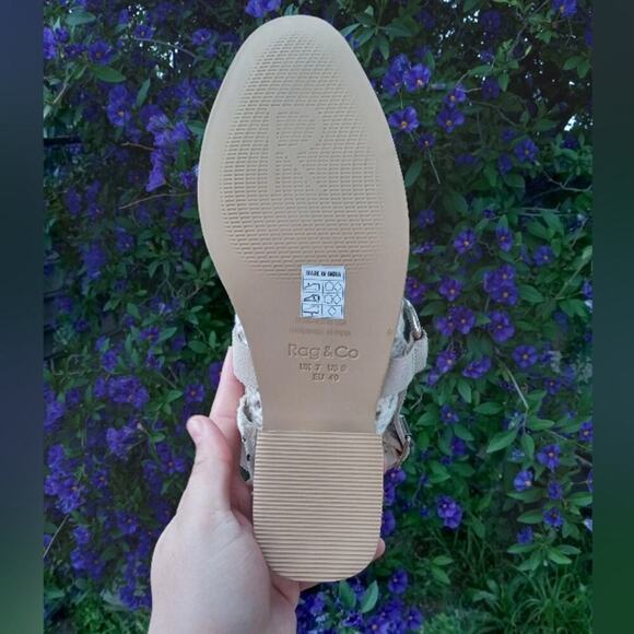 [H148] RAG & CO [ROSALIE] Off White Block Heeled Sandal, Size 9 - Picture 10 of 15